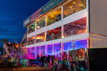 Product series solutions by röder for MICE sector her front side of vip area of Hurricane Festival Germany