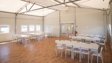 Interior view of the catering room