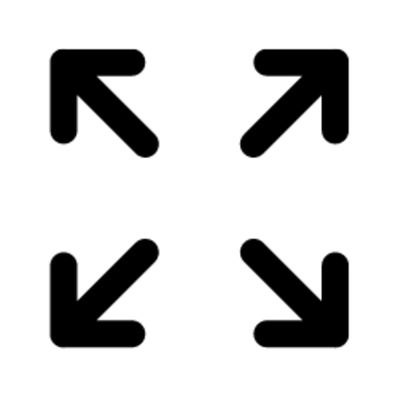 Arrows in different directions as an icon scalability