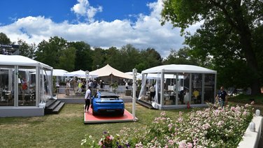 Exterior view back of the VIP Village during Bad Homburg Open 2023