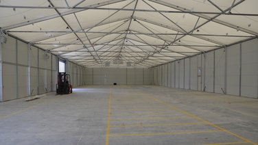 Interior view of a warehouse