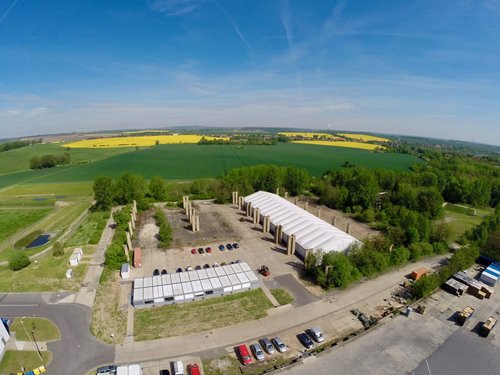 Getränkeindustrie Leichtbauhallen Lösung auf schwierigem Gelände