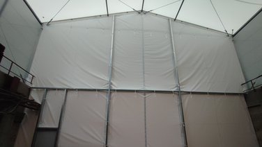 Interior view of weather protection hall no. 3