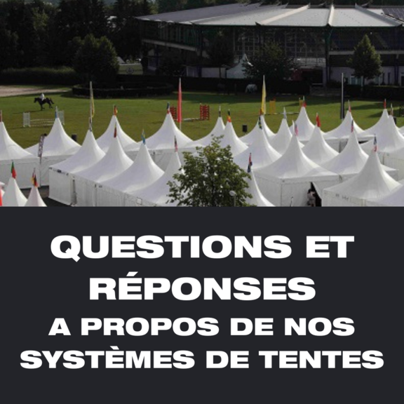 Campaign image for the Questions and Answers section with pagoda tent landscape in the background