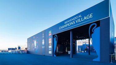 View of the terrace interior in front of the Club Lounge during the Champions League final