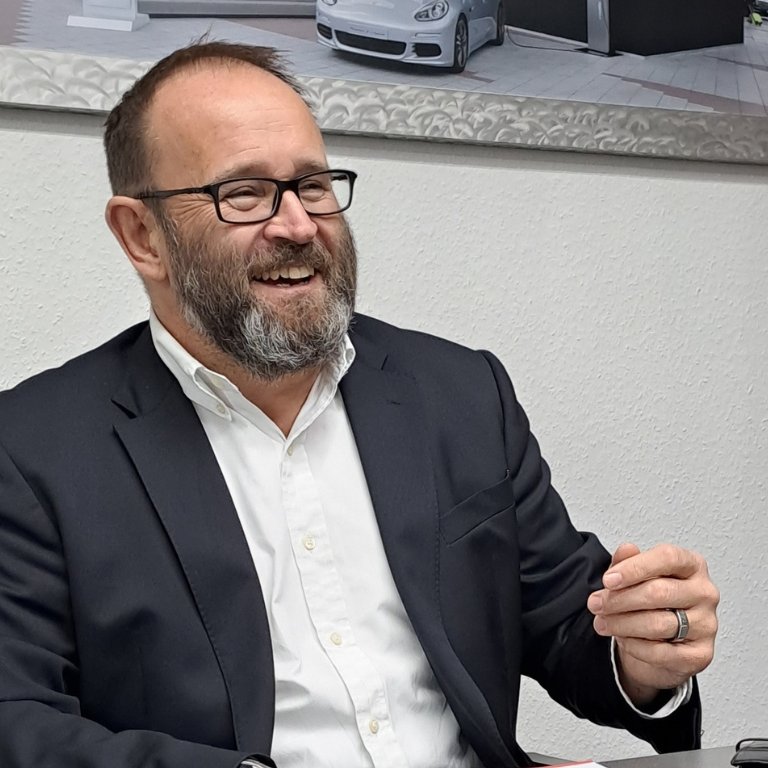 Managing Director Jochen Groth during an interview with Zelt und Co.