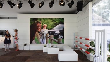 interior view showroom mercedes at the chio 2014