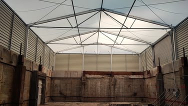 Interior view of the weather protection hall No 2