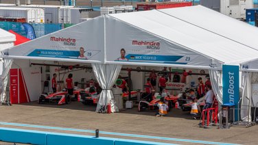 Large e-Formula paddock tent in Berlin