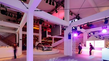 interior view of corporate event entrance area