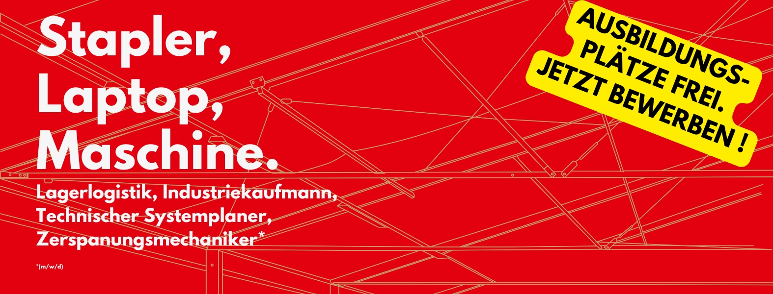 Startseitenbanner für Ausbildungsberufe bei RÖDER