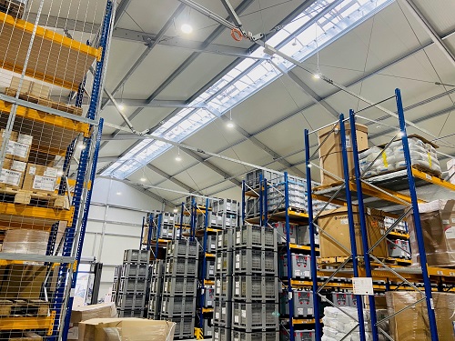 RÖDER industrial halls are suitable for high-bay warehouses