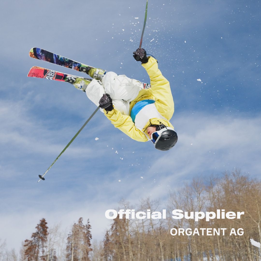 Detailed picture for the press release that Orgatent, a RÖDER subsidiary, is the official supplier of tent and hall solutions for the FIS Freestyle World Championships 2025.